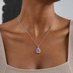 Tanzanite,  White Zircon Pendant with Chain (Size 20) in Platinum Overlay Sterling Silver 0.19 ct  0.590  Ct._4578977_2