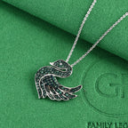 Blue Diamond  Kanchanaburi Blue Sapphire,  White Diamond Pendant with Torn Chain 19DC (Size 20) in Rhodium Overlay Sterling Silver 0.46 ct  0.490  Ct._4579843_1