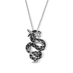 Black Diamond,  Green Diamond Pendant with Chain (Size 20) in Rhodium Overlay Sterling Silver 0.40 ct  0.500  Ct._4580717