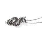 Black Diamond,  Green Diamond Pendant with Chain (Size 20) in Rhodium Overlay Sterling Silver 0.40 ct  0.500  Ct._4580717_3
