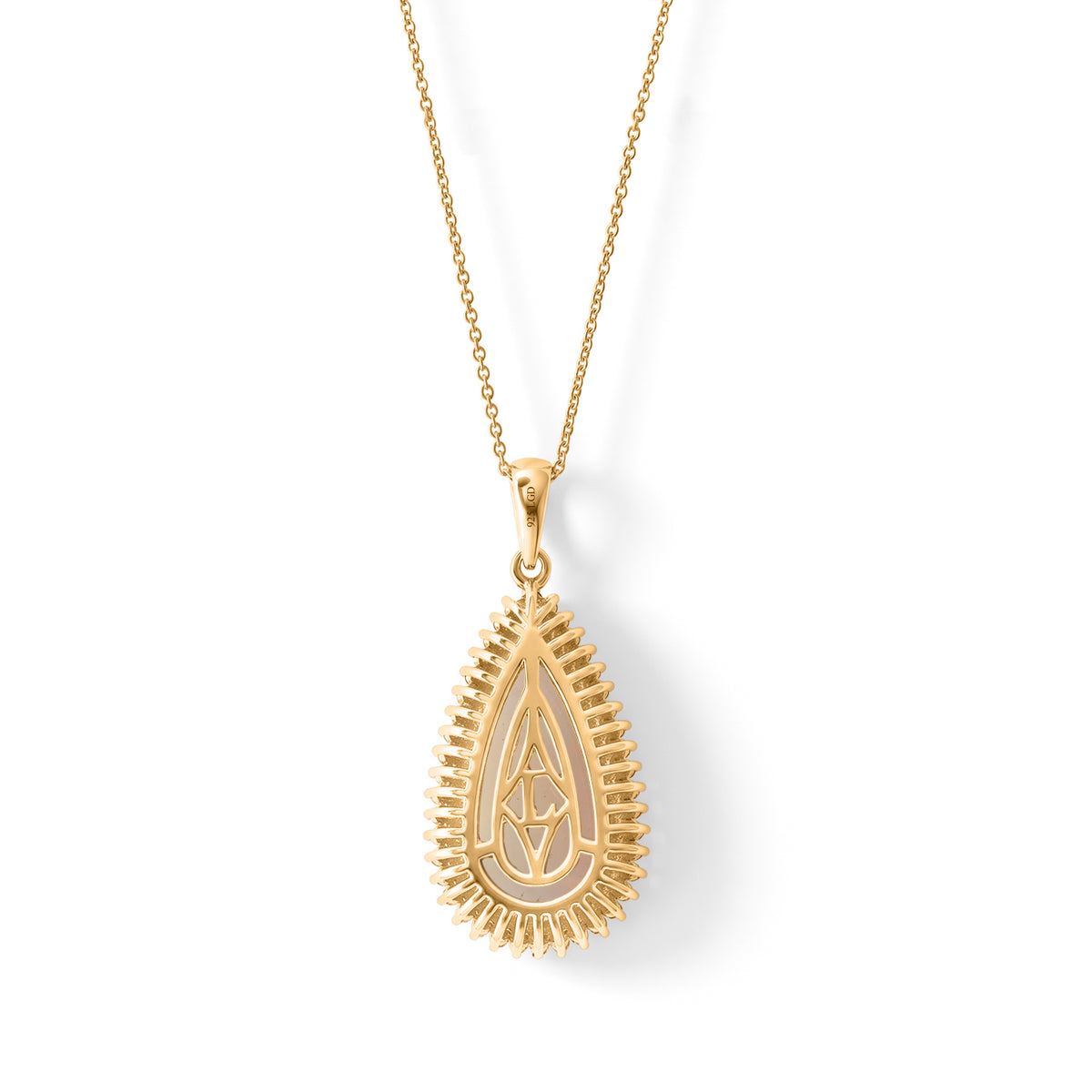 Ethiopian Opal,  Lab Grown Red Diamond,  Lab Grown Yellow Diamond,  Lab Grown Green Diamond,  Lab Grown Blue Diamond Pendant with Chain (Size 20) in 18K YG Vermeil Sterling Silver 0.37 ct  5.640  Ct. 4582361 4