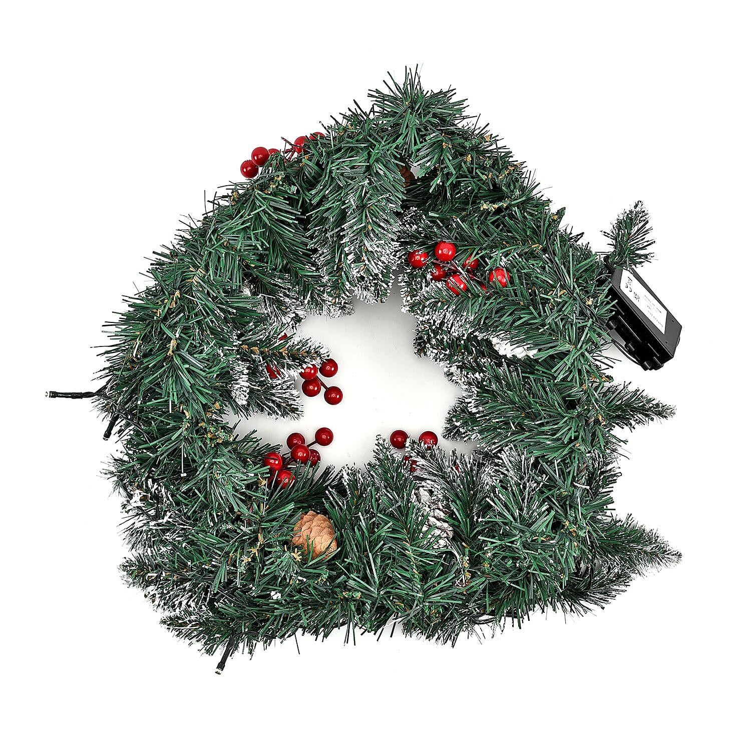 45cm Christmas Wreath with 30 LED String Light - Multi 8949574 4