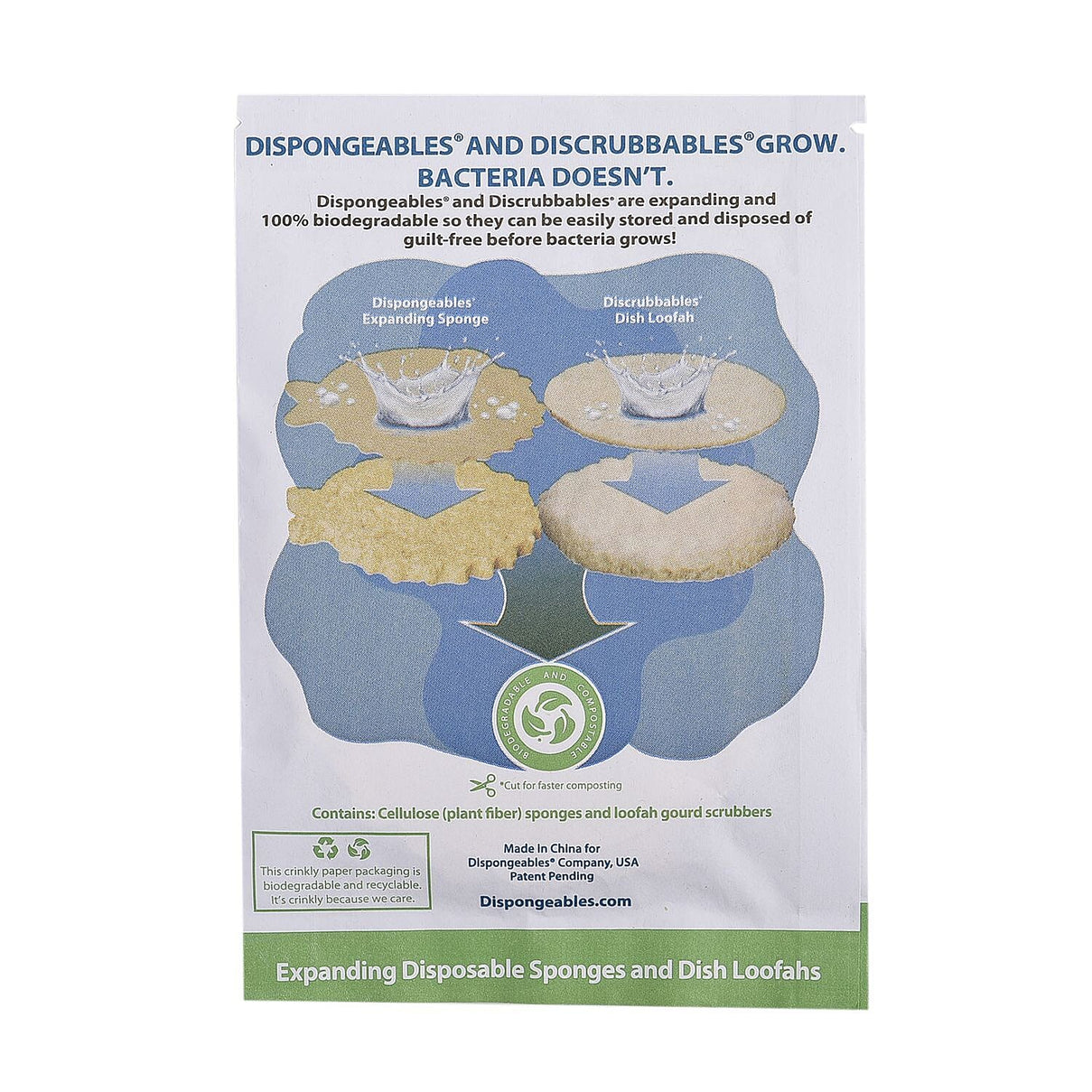 Biodegradable 8 Piece Set - 4 Pack of Fish Dispongeables &amp; 4 Circular Discrubbables - Yellow &amp; White 8960579 9