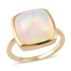 14K Yellow Gold Ethiopian Welo Opal Ring 4.32 Ct.