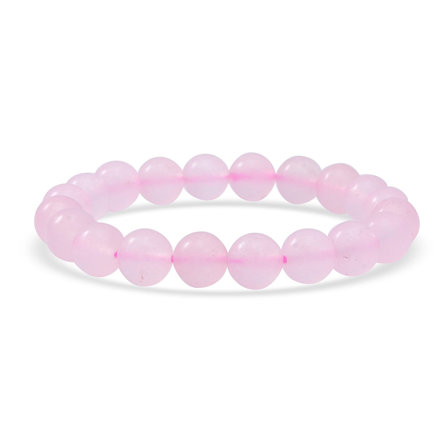 5 Ct. Rose Quartz Beaded Bracelet in Sterling Silver 7.5 Inches 6126231 0