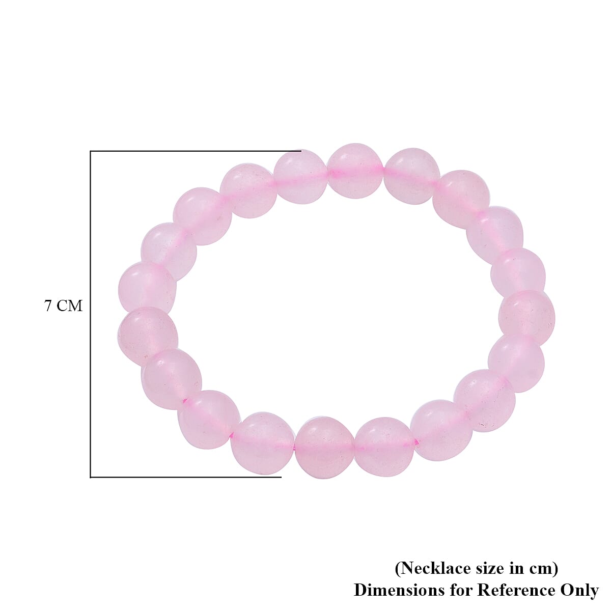 5 Ct. Rose Quartz Beaded Bracelet in Sterling Silver 7.5 Inches 6126231 2