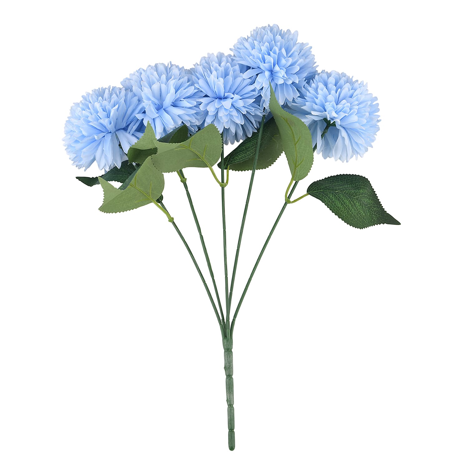 5-Heads Artificial Flower Bouquet (43cm) - Blue 8377553 0
