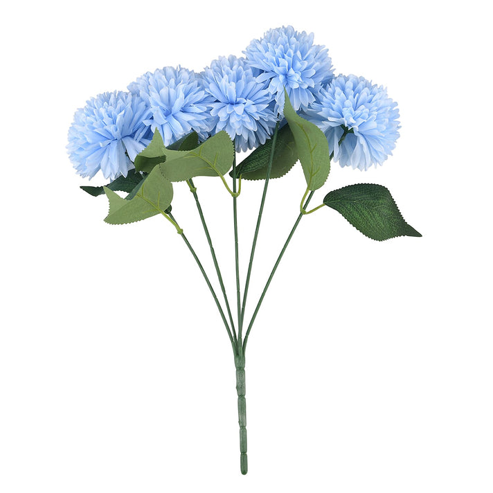 5-Heads Artificial Flower Bouquet (43cm) - Blue 8377553 1