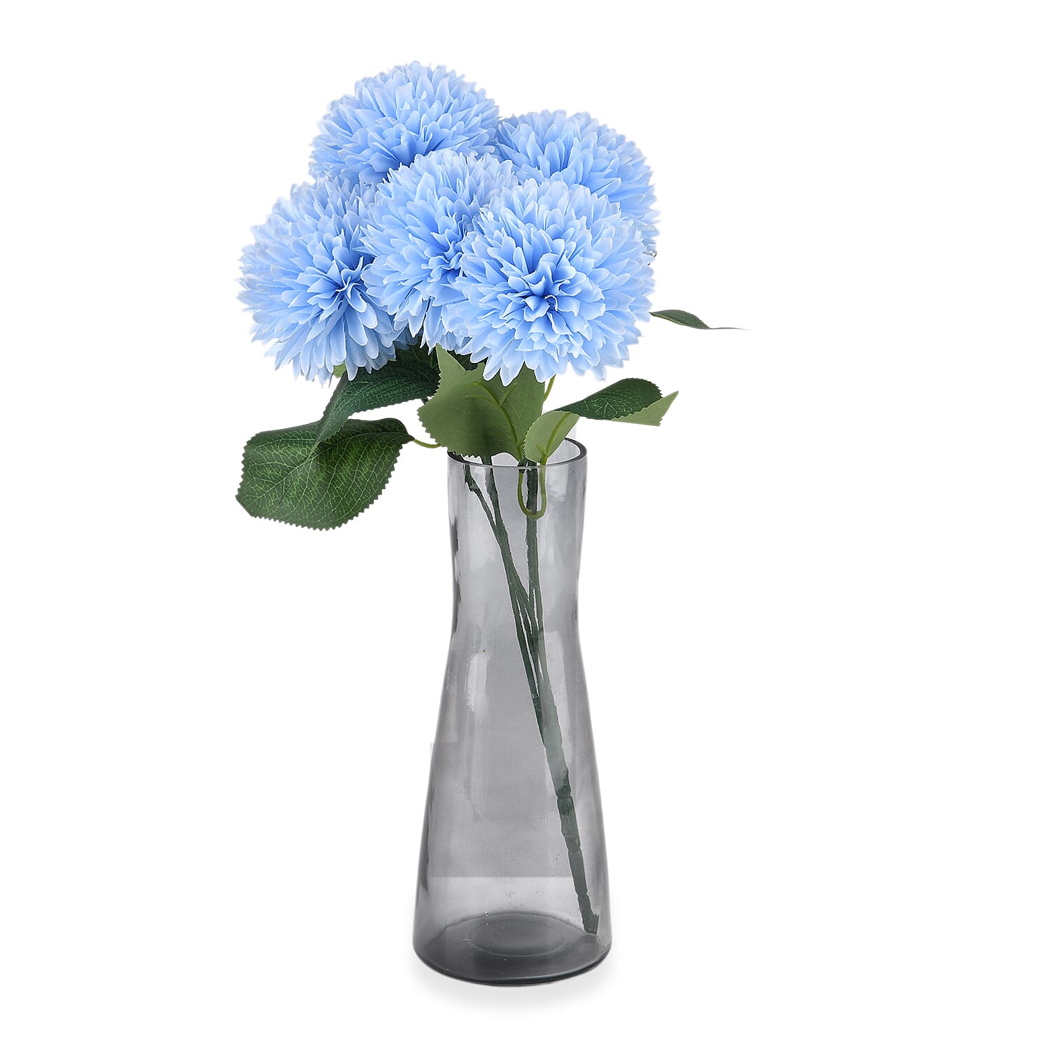 5-Heads Artificial Flower Bouquet (43cm) - Blue 8377553 5