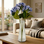 5-Heads Artificial Flower Bush (43cm) - Blue