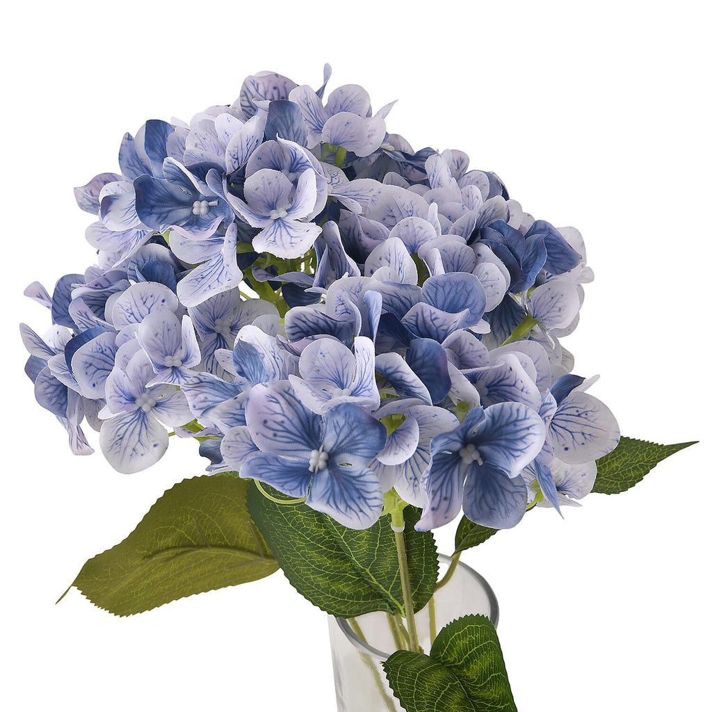 5-Heads Artificial Flower Bush (43cm) - Blue