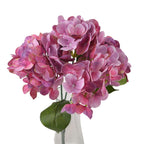 5-Heads Artificial Flower Bush (43cm) - Pink
