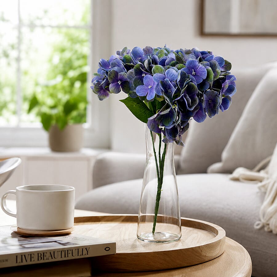 5-Heads Artificial Flower Bush (43cm) - Purple V32512511 2