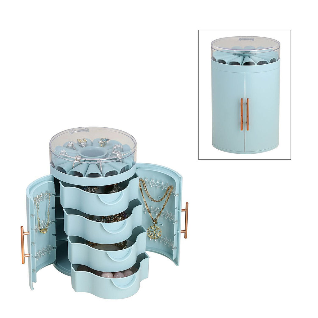 5 Layer Jewellery Organizer (Size 22x14 Cm) - Blue