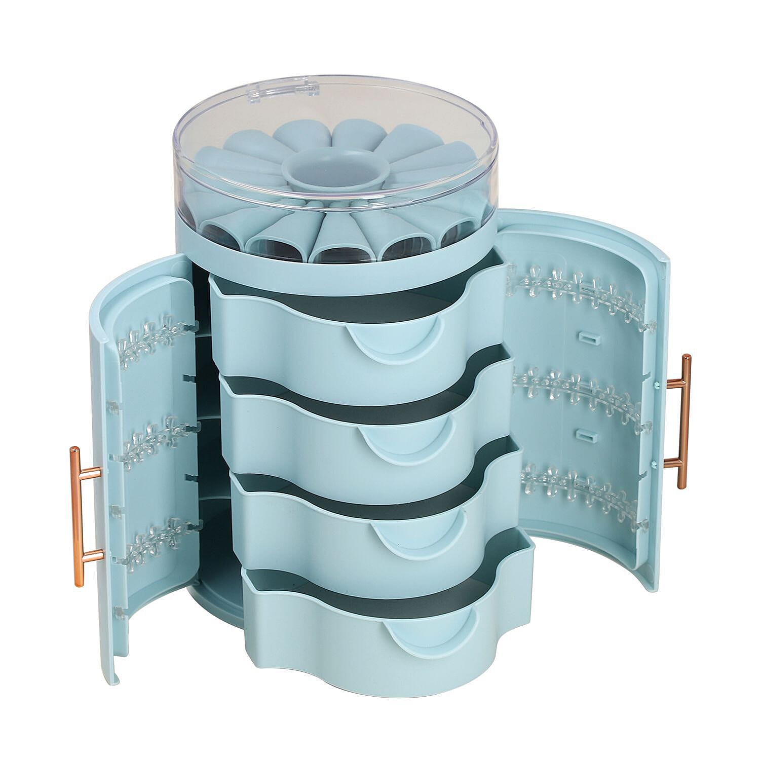 5 Layer Jewellery Organizer (Size 22x14 Cm) - Blue 6344467 5