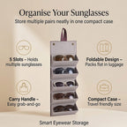 5 Slot Multipurpose Foldable Travel Organizer with Handle (Size 17x13x12 cm) - Maroon