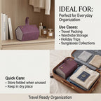 5 Slot Multipurpose Foldable Travel Organizer with Handle (Size 17x13x12 cm) - Maroon