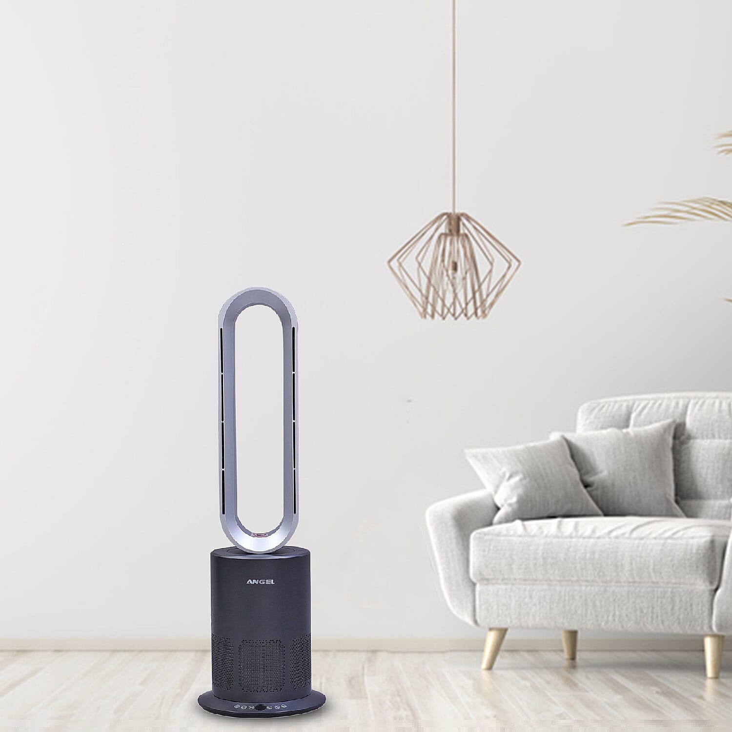 5 in 1 Electric Bladeless Fan-Heater with Remote Control, Air Purifier, Ionizer with HEPA Filter (86Cm) 6713661 2