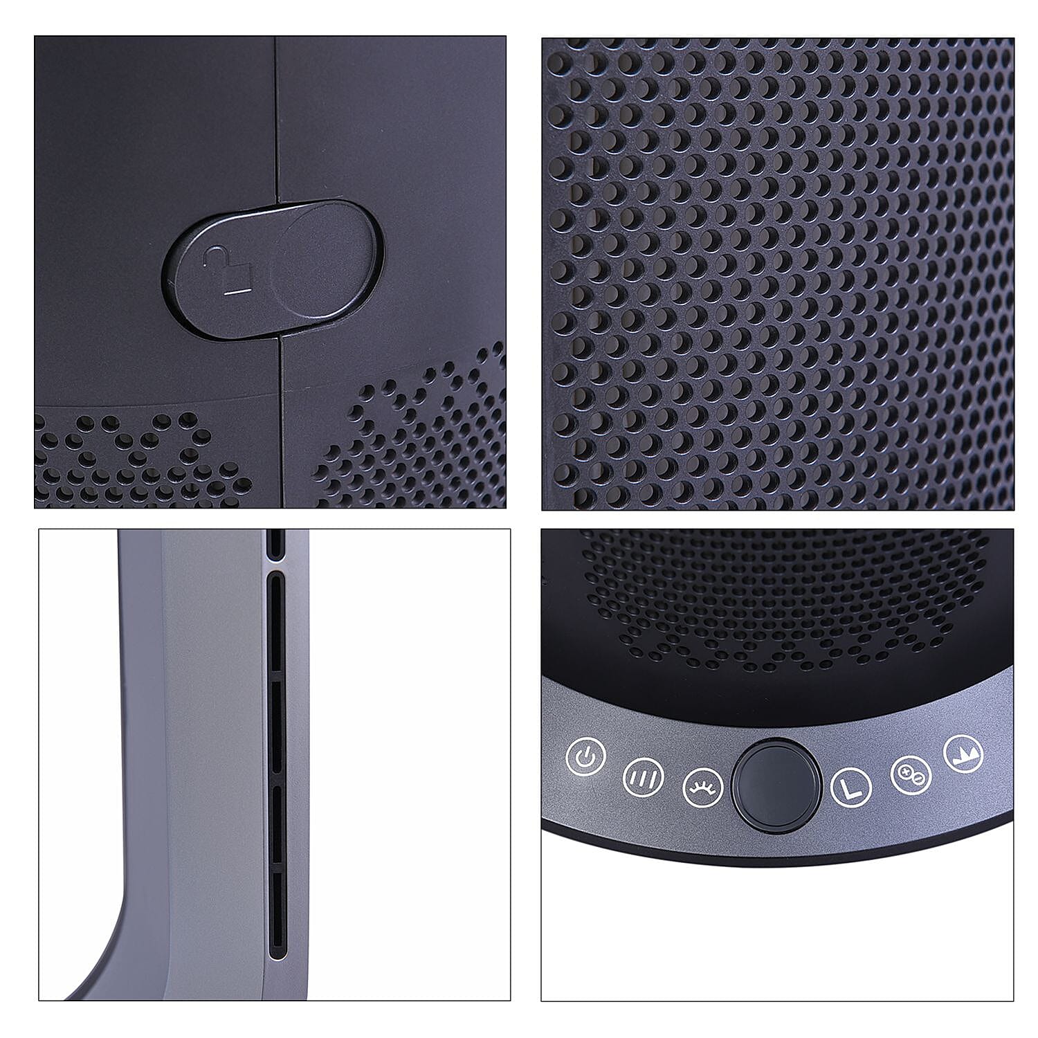 5 in 1 Electric Bladeless Fan-Heater with Remote Control, Air Purifier, Ionizer with HEPA Filter (86Cm) 6713661 9
