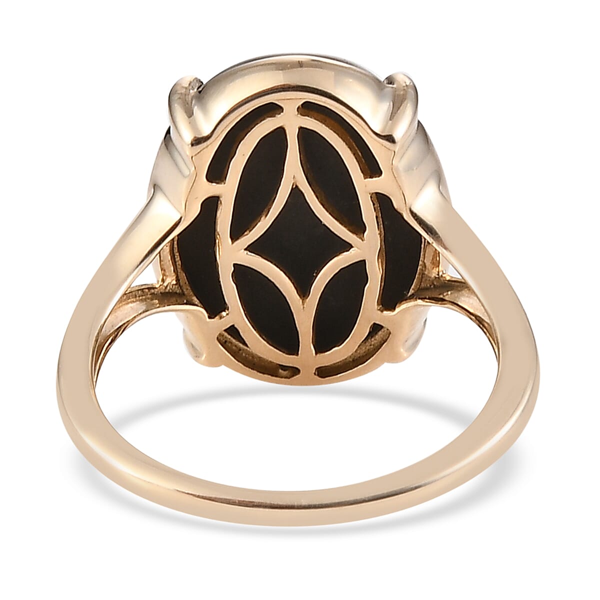 5.10 Ct. Ammolite Solitaire Ring in 9K Yellow Gold 3876208 5