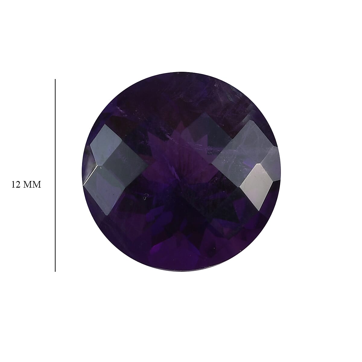 5.26 Ct. Loose African Amethyst AA Grade ROUND 12 mm 6099916 4