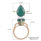9K Yellow Gold Grandidierite and Natural Zircon Ring 5.51 Ct.