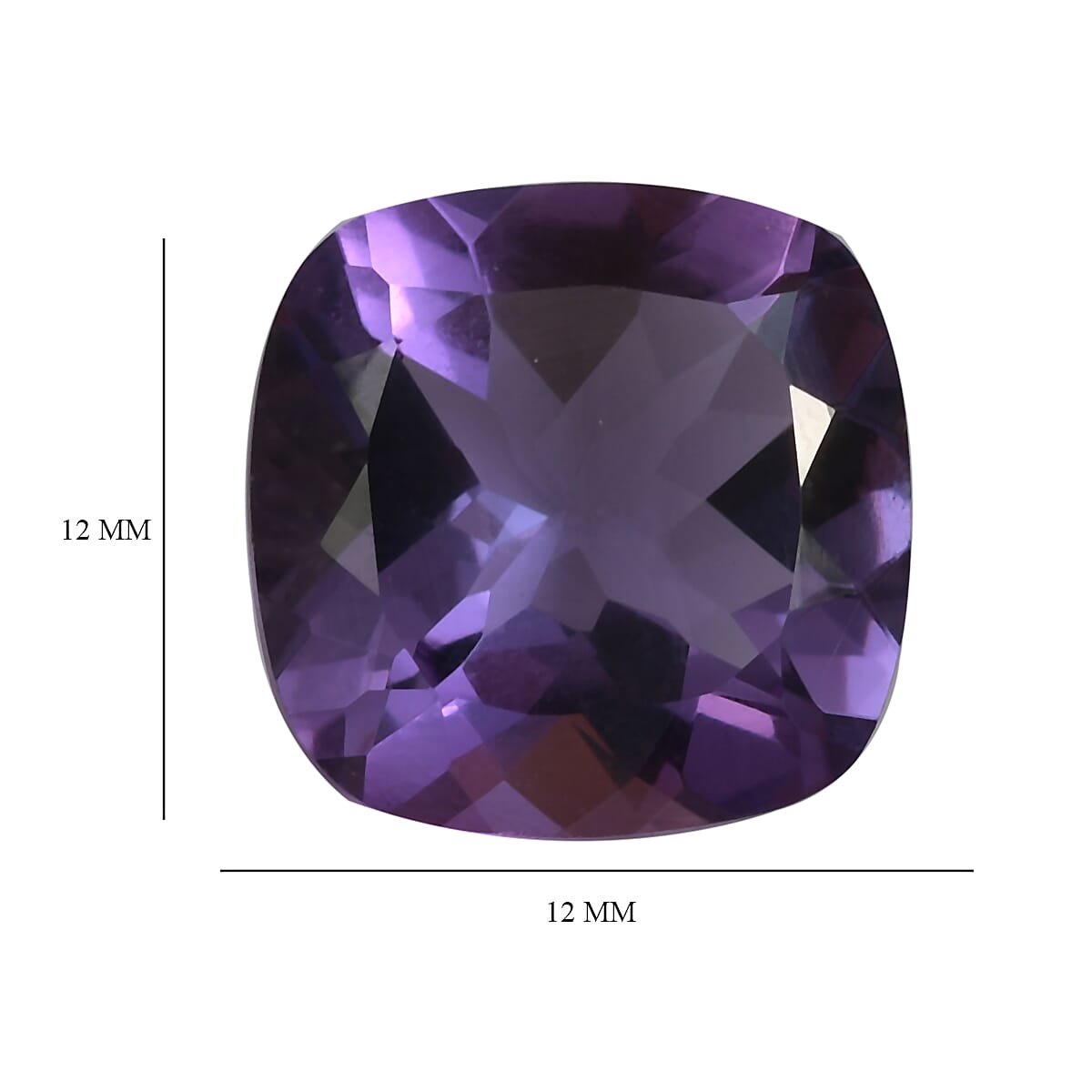 5.60 Ct. Loose Mashamba Amethyst AA Grade CUSHION 12x12 mm 6268074 4