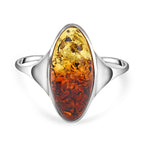 Tucson Special - Natural Baltic Amber Cuff Bangle (Size 7.5) in Sterling Silver, Silver Wt. 31.50 Gms