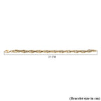 9K Yellow Gold Twisted Hexagonal Link Bracelet (Size - 8.5), Gold Wt. 11.40 Gms.