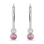 5 Piece Set - Golden & Multi Color Crystal Charms and Earrings with Clasp