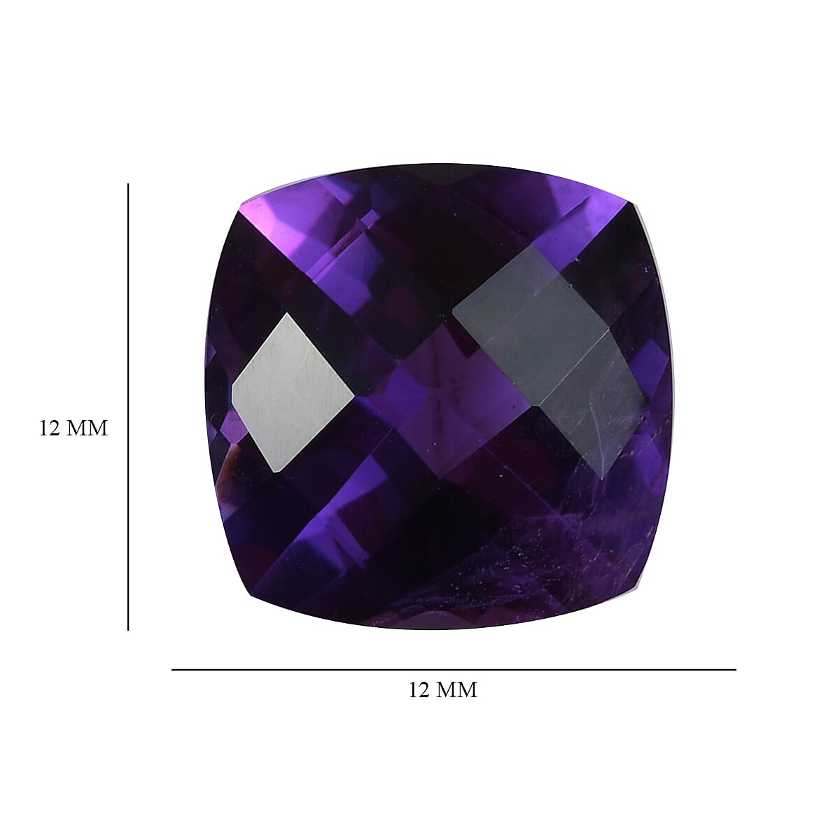 6.62 Ct. Loose African Amethyst A Grade CUSHION 12x12 mm 6099925 4