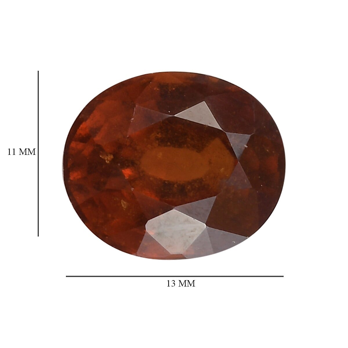 6.88 Ct. Loose Hessonite Garnet Grade AAA OVAL 13x11mm 6275992 4