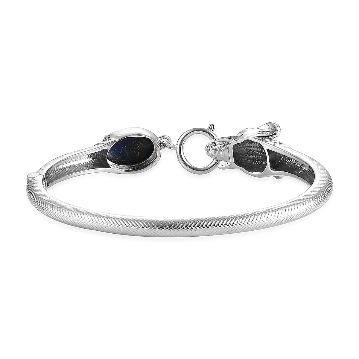 6.94 Ct. Lapis Lazuli Bangle Size 7.5 in Silver-Tone 3808074 5