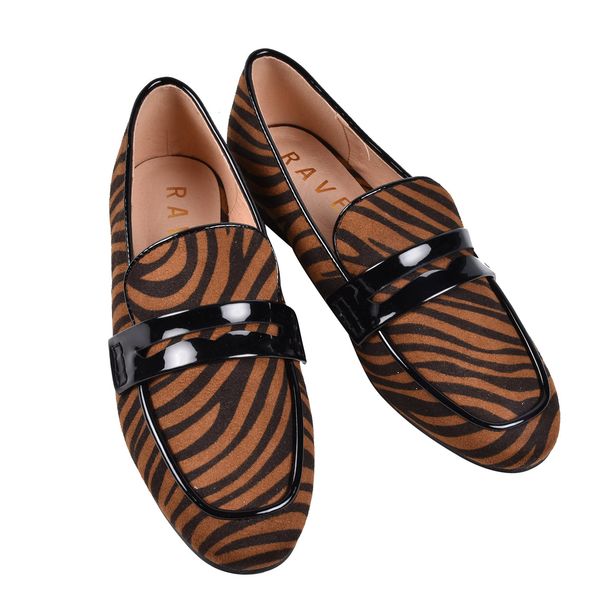 Ravel Tan Zebra-Print Luis Loafers 6016600 4
