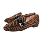 Ravel Tan Zebra-Print Luis Loafers (Size 3)_6016600_1