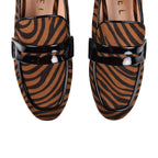 Ravel Tan Zebra-Print Luis Loafers (Size 3)_6016600_5