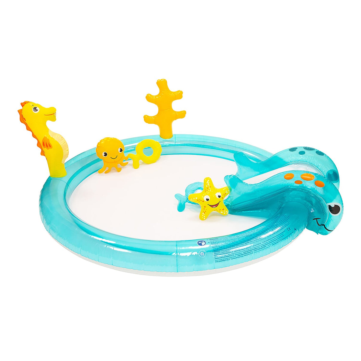 Sun Club 2M Sea Animal Play Pool with Water Spray, Ring Toss, Toys and Paddling Pool with Slide and Easy to Inflate 6025202 2