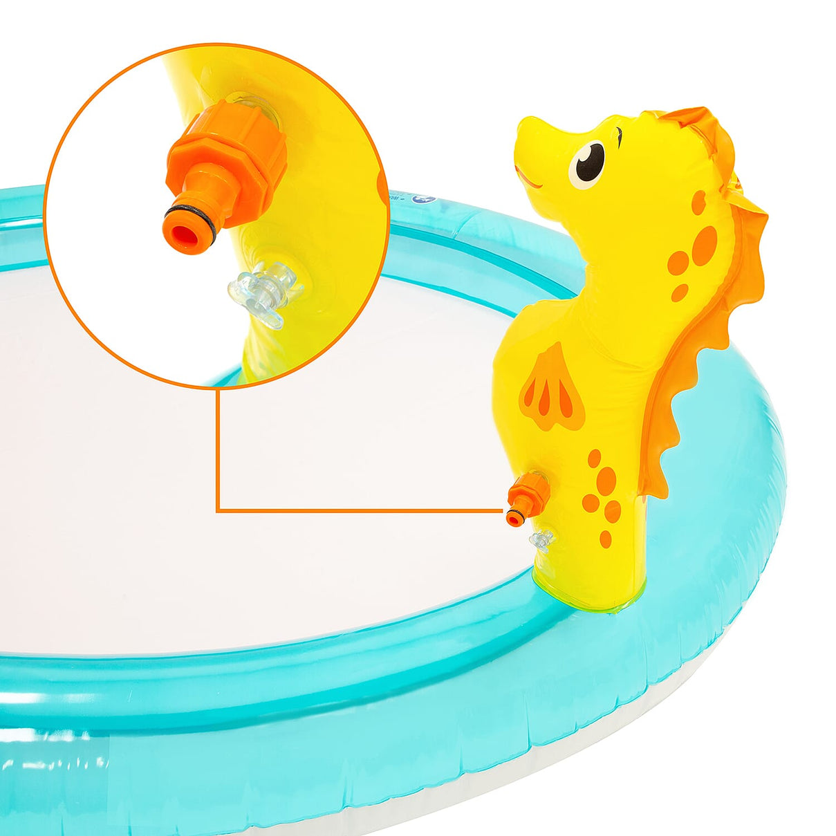 Sun Club 2M Sea Animal Play Pool with Water Spray, Ring Toss, Toys and Paddling Pool with Slide and Easy to Inflate 6025202 7