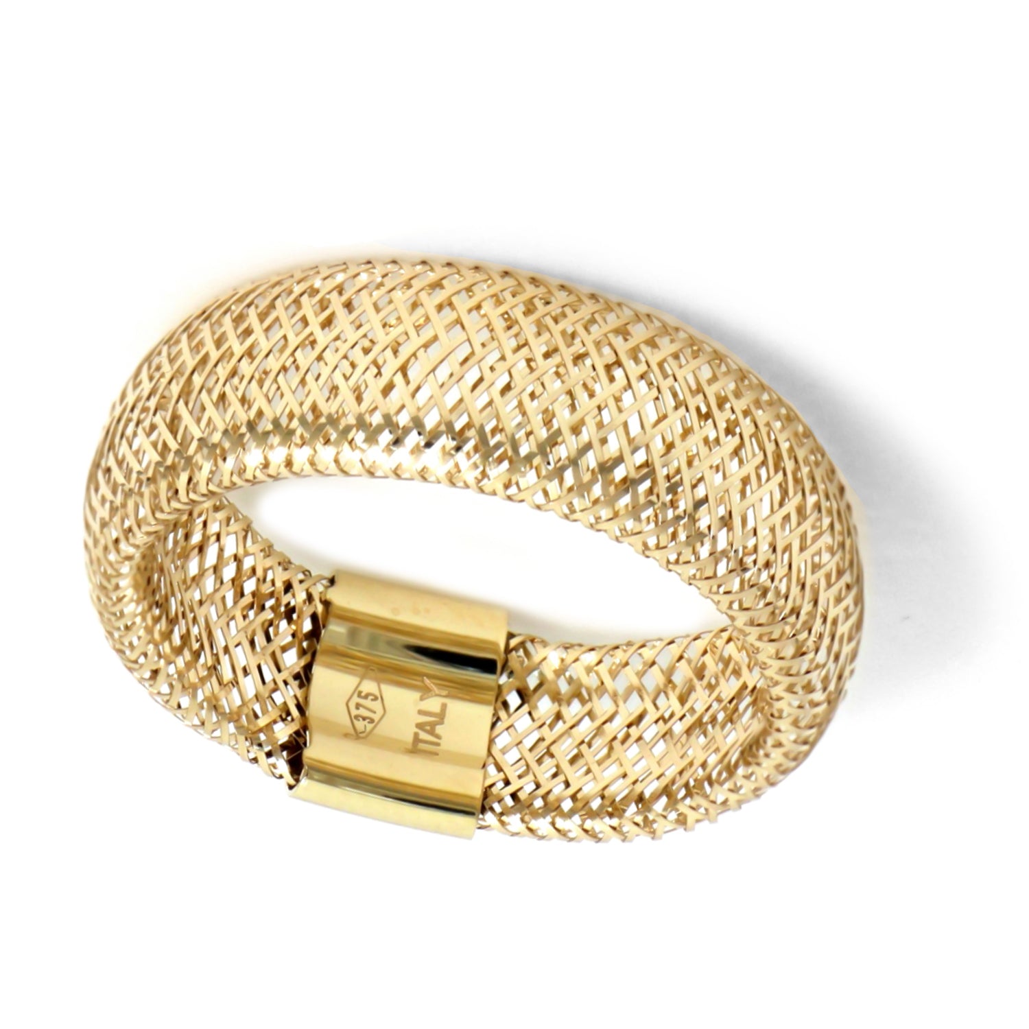 Stretchable Mesh Ring (Size Large) in 9K Yellow Gold 6063448 0