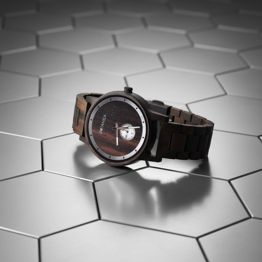 Botanica Olive Sandalwood Miyota Movement Watch with Woodlink Strap_6070877_1