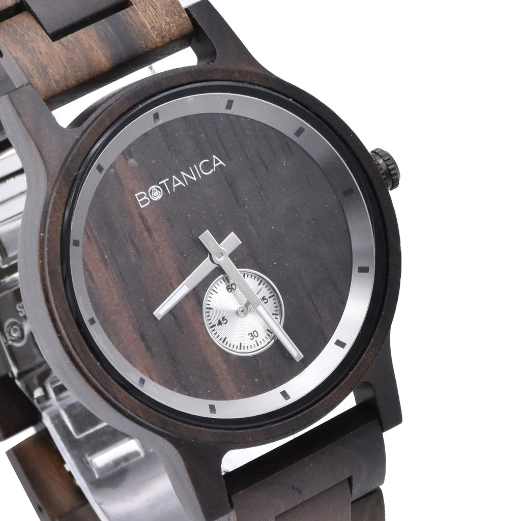 Botanica Olive Sandalwood Miyota Movement Watch with Woodlink Strap_6070877_3