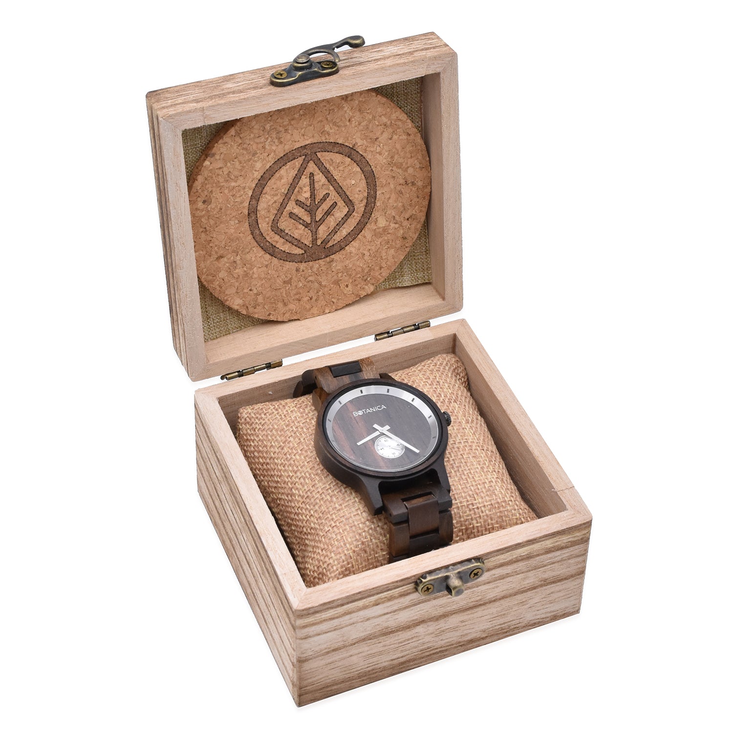 Botanica Olive Sandalwood Miyota Movement Watch with Woodlink Strap V32531177 7