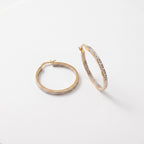 9K Two Colour Gold 28MM Diamond Cut Creole Big Hoop Earrings 1.9 grams_6092988_3