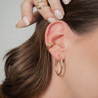 9K Two Colour Gold 28MM Diamond Cut Creole Big Hoop Earrings 1.9 grams_6092988_5