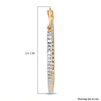 9K Two Colour Gold 28MM Diamond Cut Creole Big Hoop Earrings 1.9 grams_6092988_6