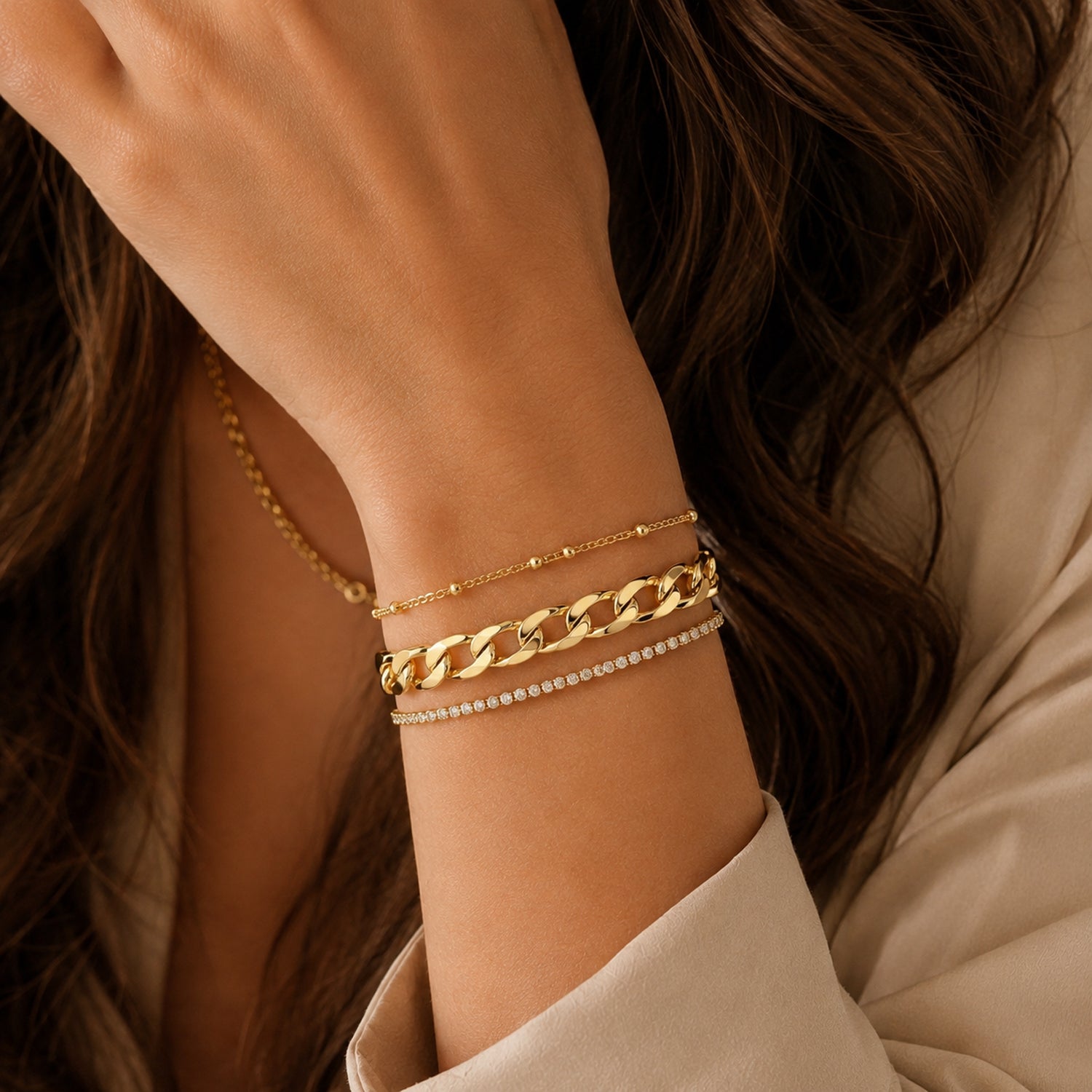 9K Yellow Gold High Finish Curb Chain Bracelet 7.25 Inch 4.5 grams 6093027 2