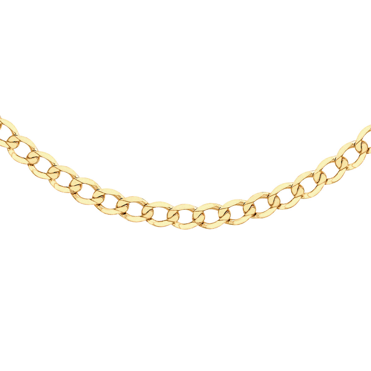 9K Yellow Gold Diamond Cut Flat Curb Chain 20 Inch 6.9 grams 6093082 0
