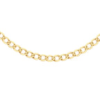 9K Yellow Gold Diamond Cut Flat Curb Chain 20 Inch, 6.9 grams_6093082