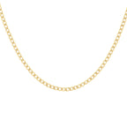 9K Yellow Gold Diamond Cut Flat Curb Chain 20 Inch, 6.9 grams_6093082_2