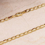 9K Yellow Gold Diamond Cut Flat Curb Chain 20 Inch, 6.9 grams_6093082_4